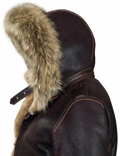 Herren Winter pelz Leder Mäntel