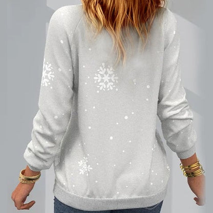 Sweater met creatieve kerstboomprint