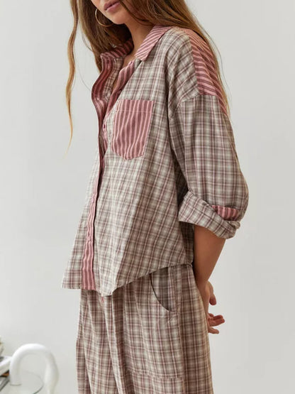 Pyjama à carreaux pour femmes