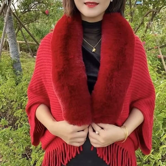 Knitted Shawl Coat Sweater