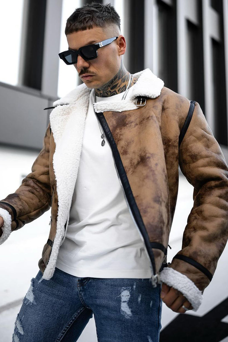 Turn-down Collar Vintage Men's Jacket