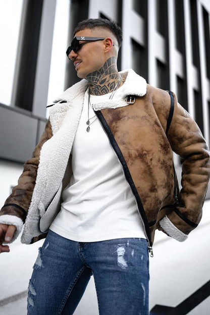 Turn-down Collar Vintage Men's Jacket