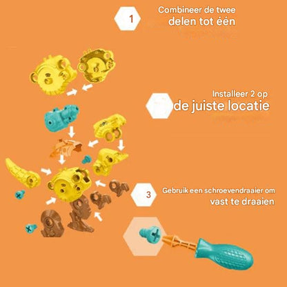 Demonteer Puzzel Dieren Speelgoed - Boeiende en Educatieve Bouwset voor Kinderen