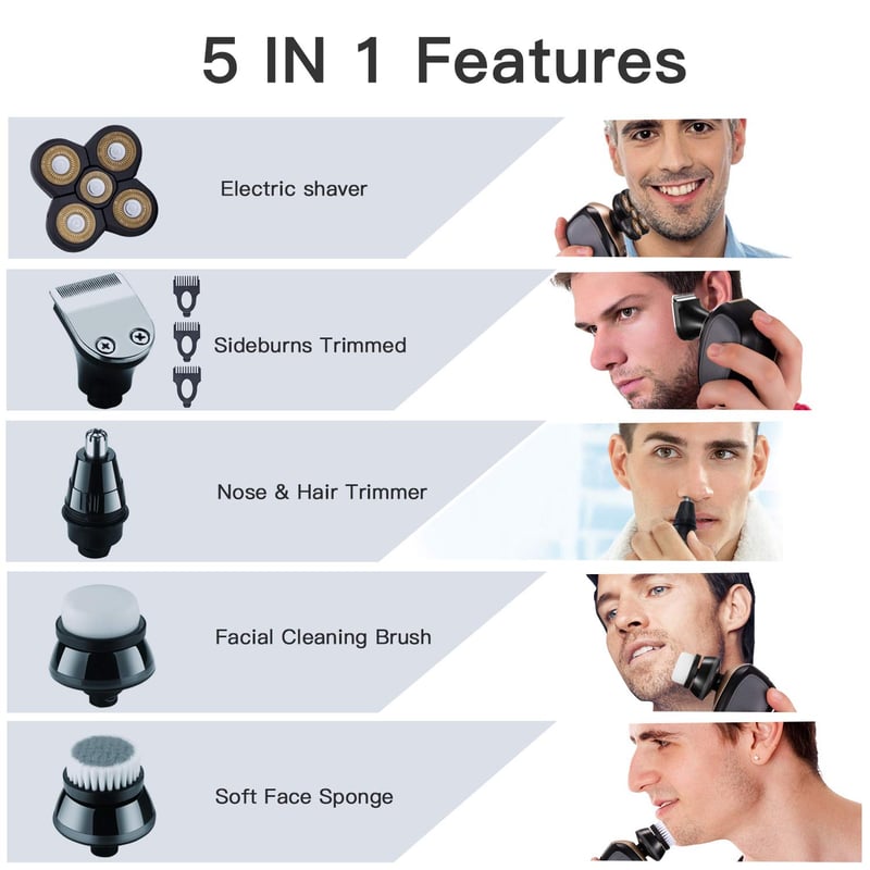 5-in-1 Electric 4D Men's Shaver