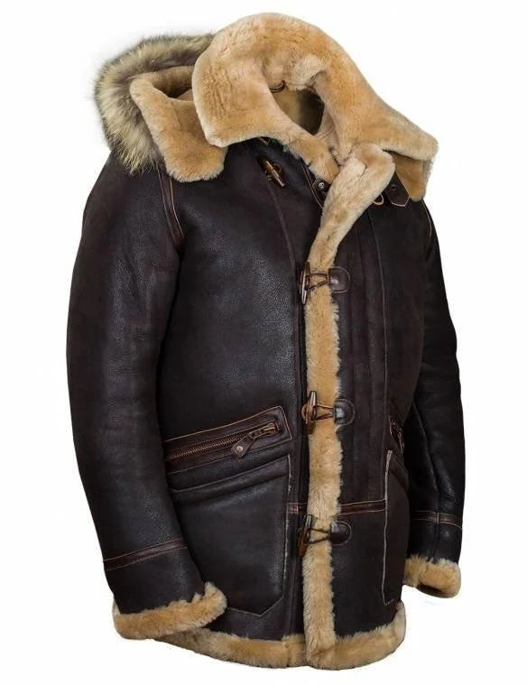 Herren Winter pelz Leder Mäntel