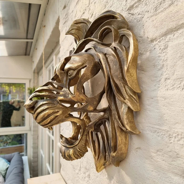 Wall Mounted Majestic Lion Mane Sculpture