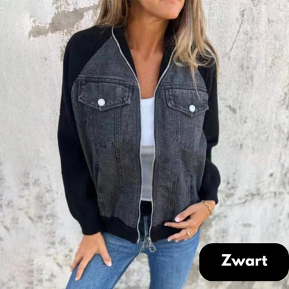 Creatieve Denim Stiksels Jas