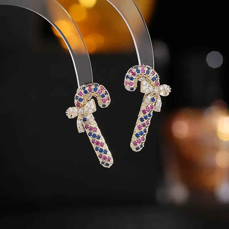 Boucles d'oreilles noeud papillon scintillant