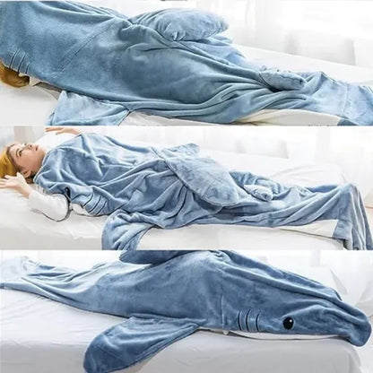 Cartoon Shark Sleeping Bag Pajamas