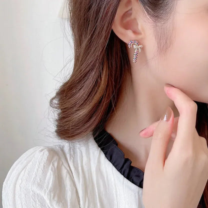 Glittering Bow Knot Earrings