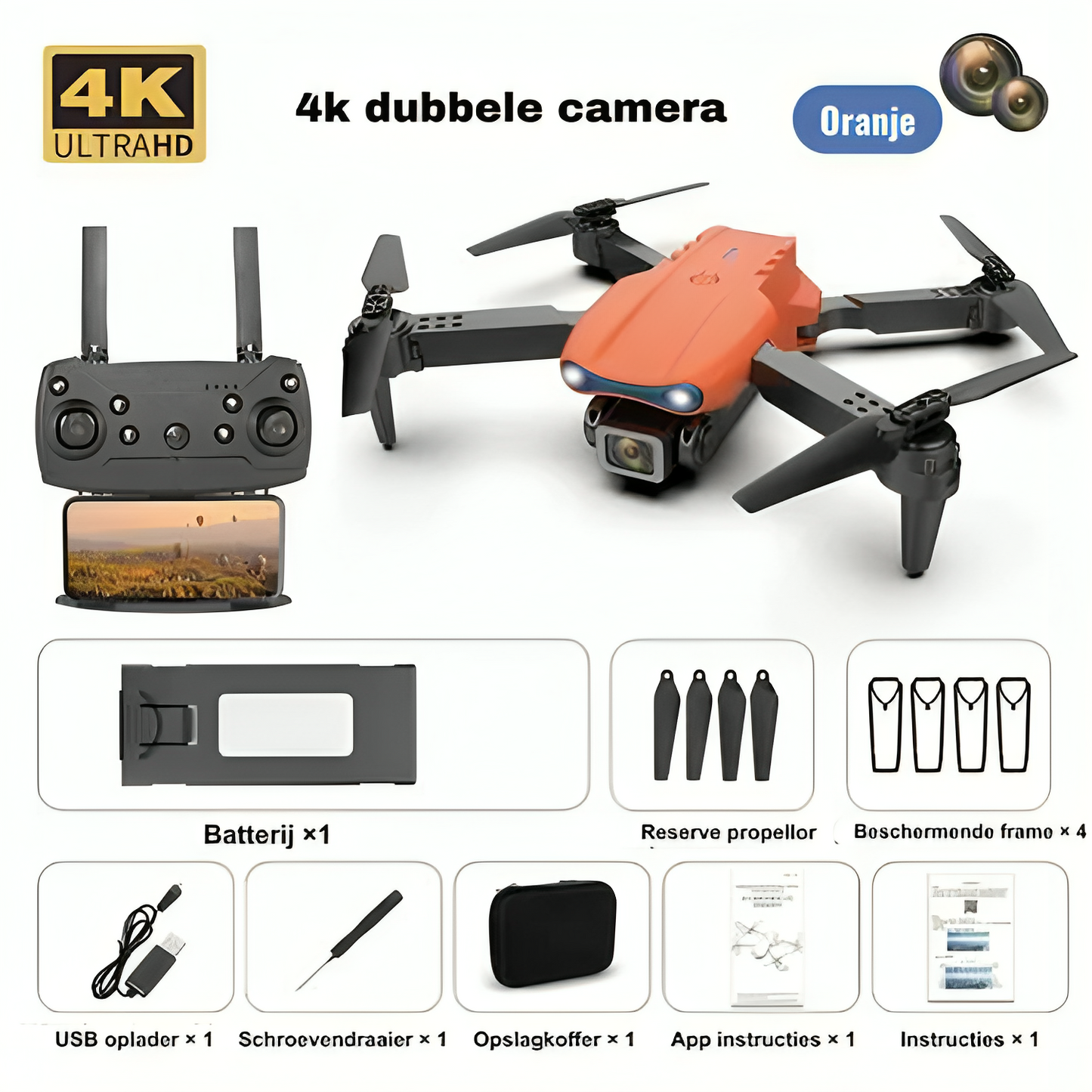 DualPro | Drone Dubbel 4k UHD Camera