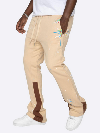 Pantalon de survêtement évasée peint