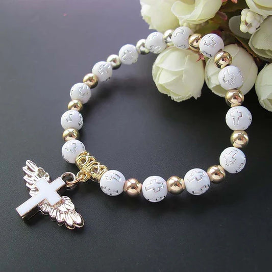 1 + 1 Gratis | Angel Wings Rosary Bracelet