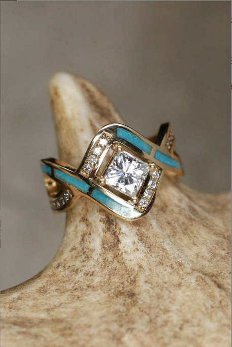 Turquoise Infinity Crown Ring