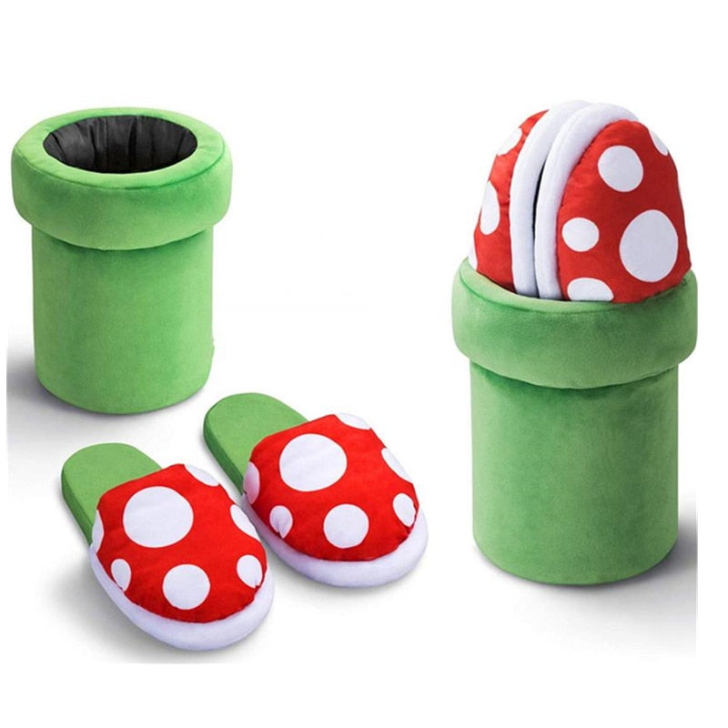 Pluche Paddenstoel Pantoffels - Super Mario Comfort