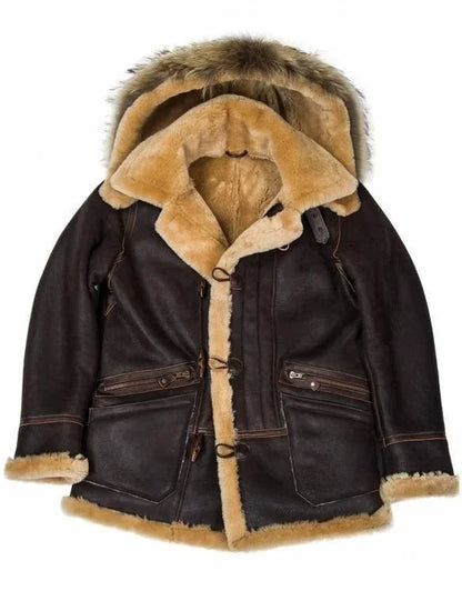 Herren Winter pelz Leder Mäntel