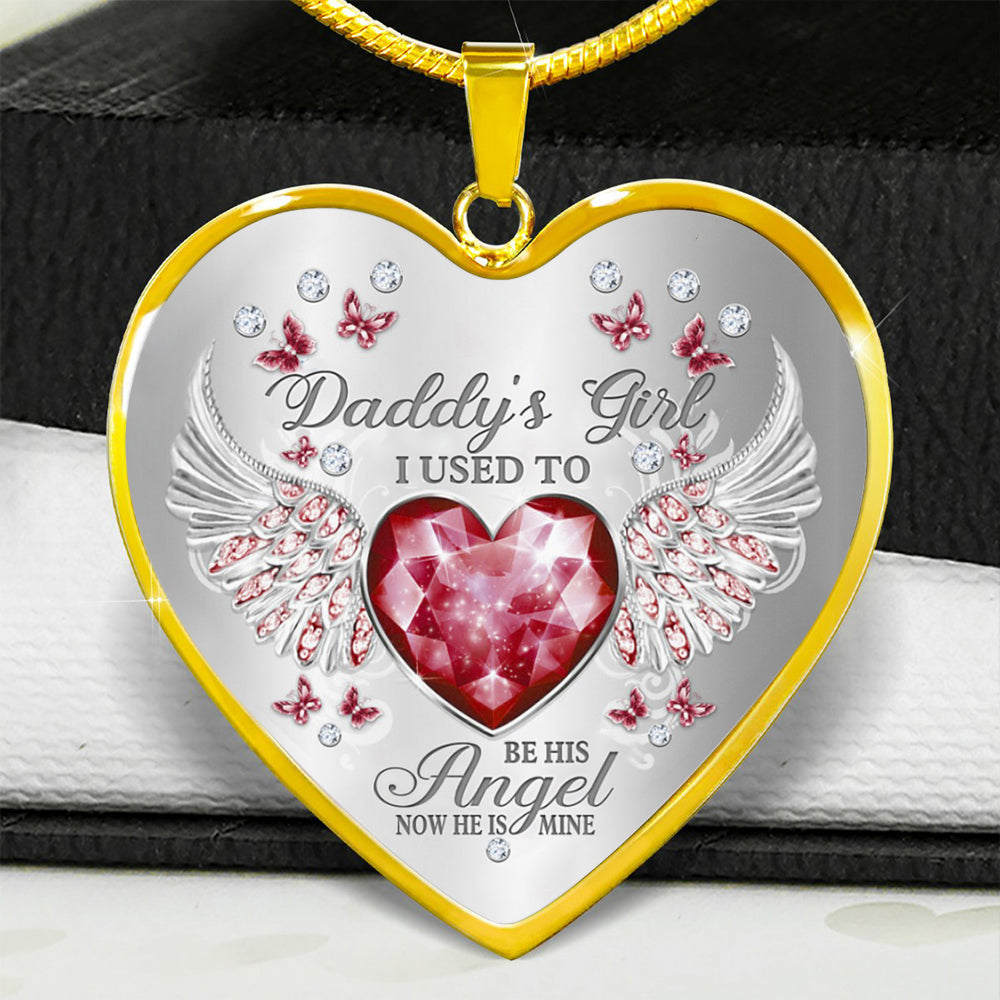 Angel Wings Heart Necklace