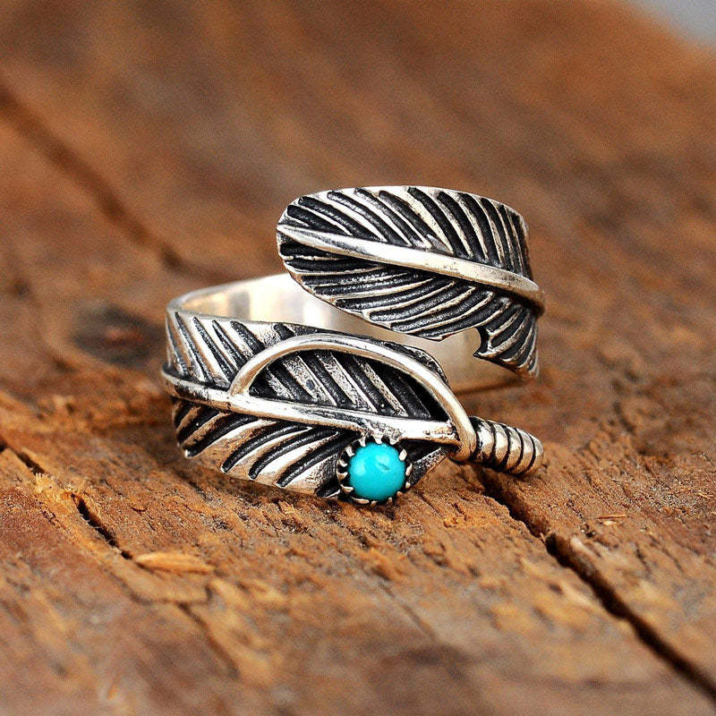 Feather Turquoise Ring