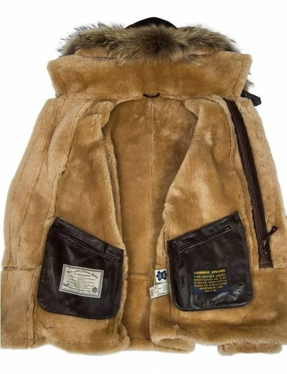 Herren Winter pelz Leder Mäntel