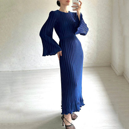 Elegant Long Sleeve Swing Dress