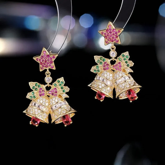 Boucles d’oreilles cloches de Noël