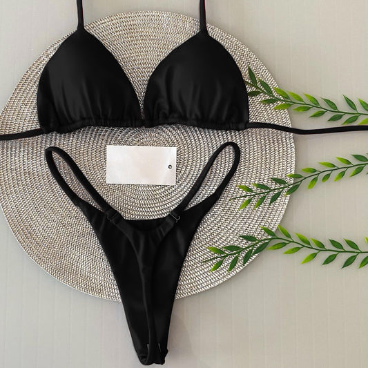 Basic Black Split Bikini