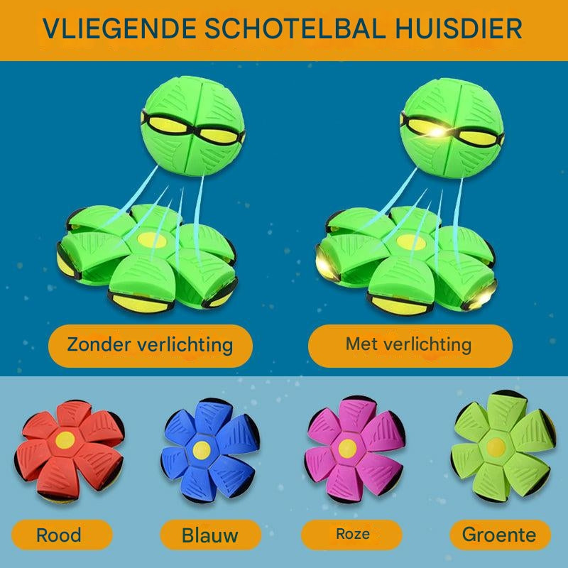 Vliegende Schotel Bal voor Honden - Interactief Apporteerspeeltje voor Buitenpret