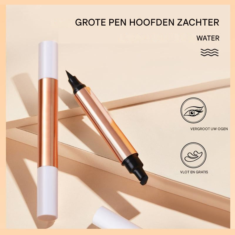 Zwarte Vloeibare Eyeliner Stempel - Moeiteloos gevleugelde oogmake-up, veegvast en langhoudend