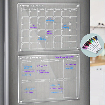 Magnetisk akrylkalender til køleskab