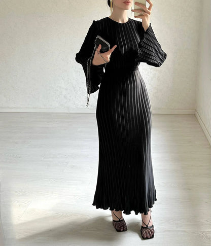 Elegant Long Sleeve Swing Dress