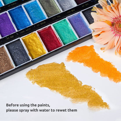 Glittery Watercolor Paint Set