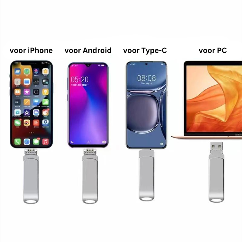 4 in 1 USB voor extra ruimte