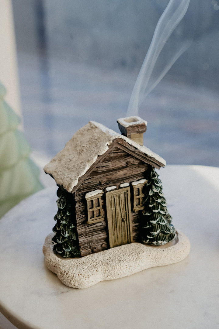 Christmas House Incense Burner Rustic