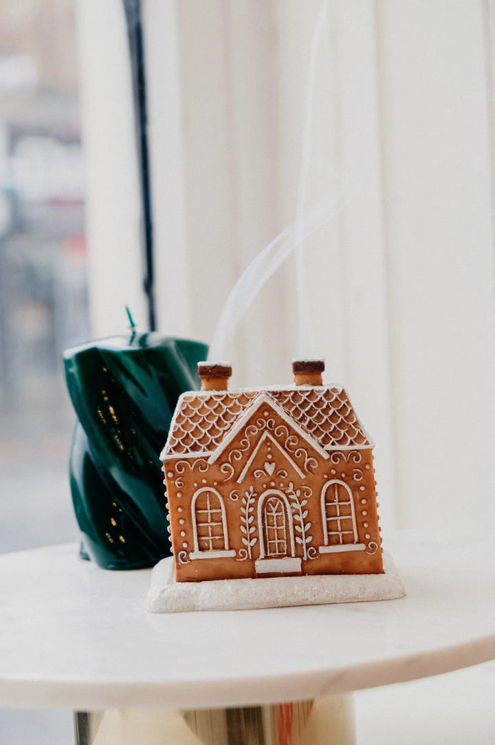 Christmas House Incense Burner Rustic