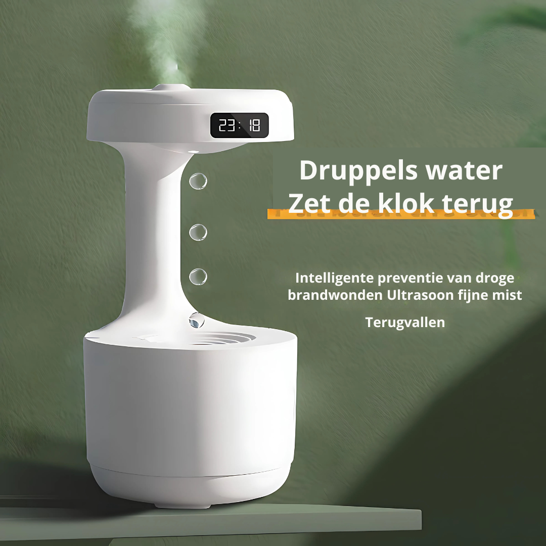 Luchtbevochtiger met waterdruppels - Elegant en compact ontwerp voor een betere luchtkwaliteit