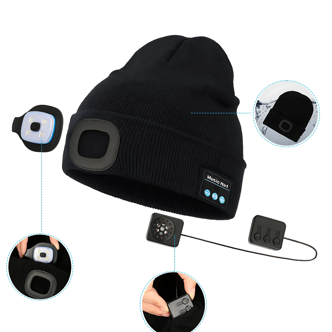 3-in-1 Function Bluetooth Beanie - Verbeterde LED en Bluetooth Technologie