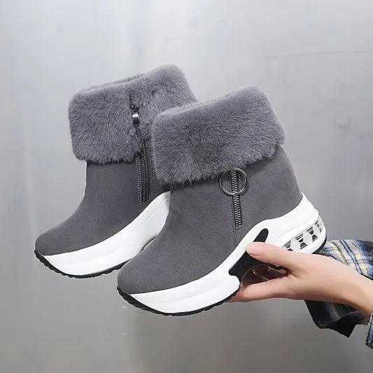 Winter Warme Vrouwen Platform Sneakers - Stijlvol en gezellig schoeisel voor koud weer