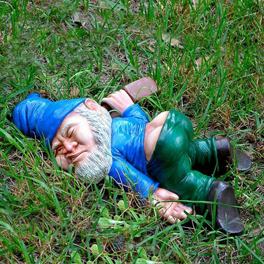 Gnome de jardin ivre nain