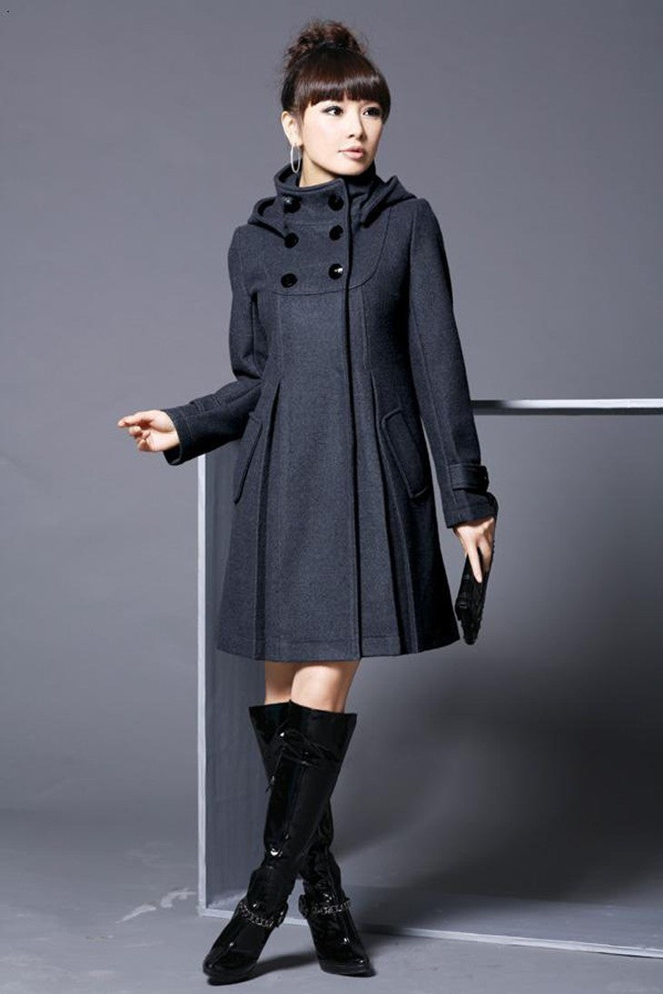 Hooded Wool Coat