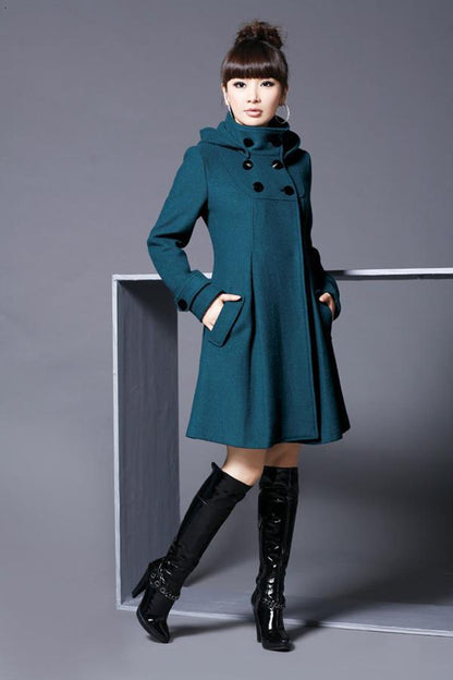 Hooded Wool Coat