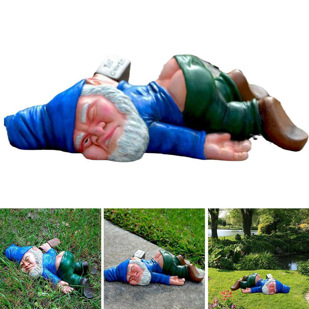 Gnome de jardin ivre nain