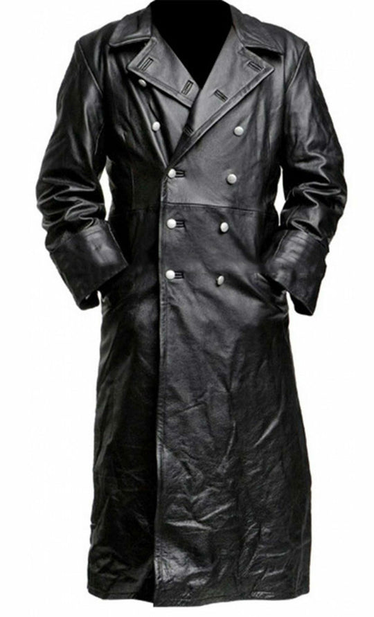 Trench-coat en cuir