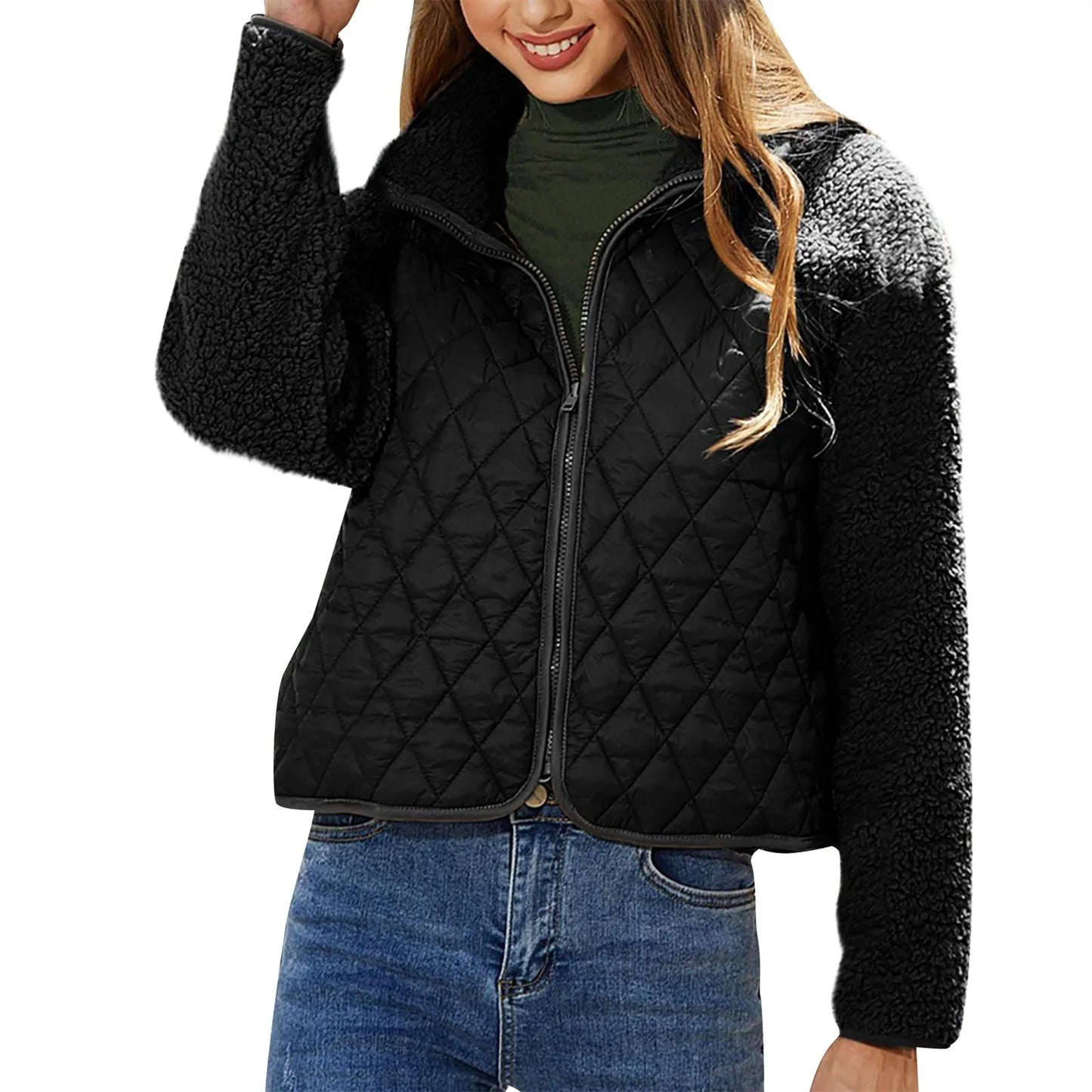 Women's Zipper Bomber Jacket