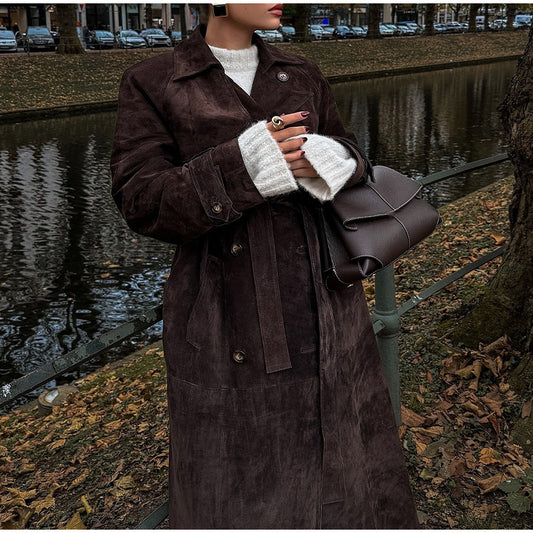 Vrouwen Kapel Lange Jas - Elegante katoen-polyester mix met gewatteerde voering