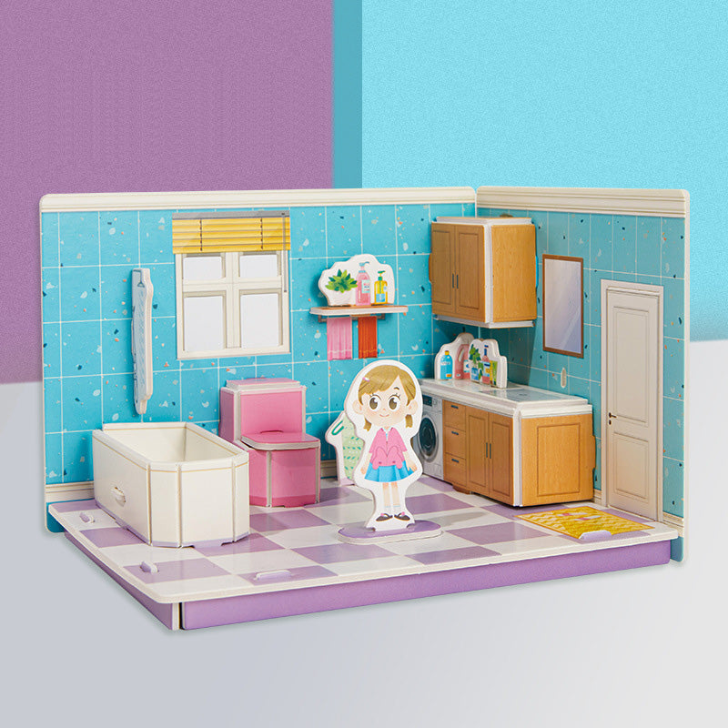 3D-Puppenhaus-Puzzle