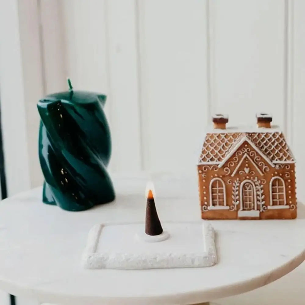 Christmas House Incense Burner Rustic