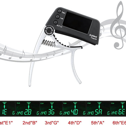 2-in-1 Gitaar Capo en Stemapparaat – Lichtgewicht en Duurzaam