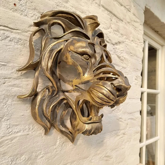 Wall Mounted Majestic Lion Mane Sculpture