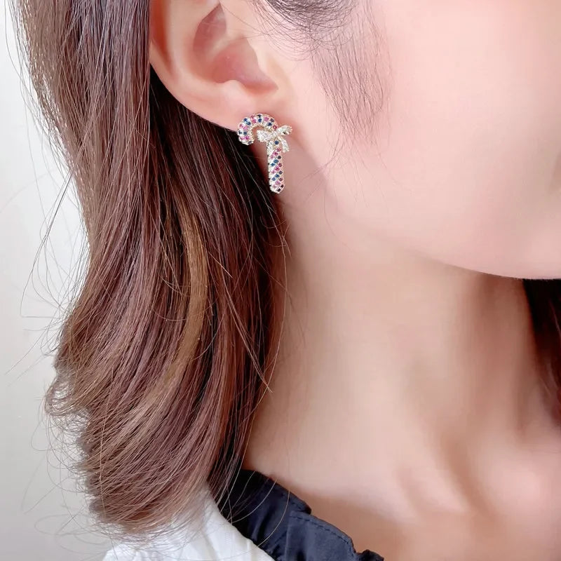 Glittering Bow Knot Earrings