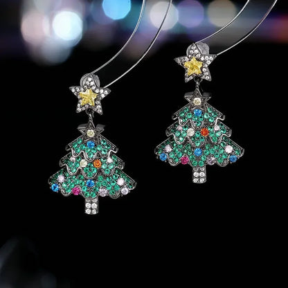 Colorful Christmas Earrings Stud